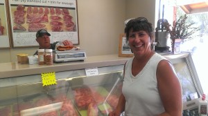 Dan and Sherry at Bisher's Meats in Ramona, CA