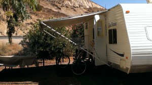 Campsite at Thousand Trails RV Park in Soledad Canyon, CA