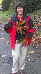Sherry and HUGE leaves in Monroe WA