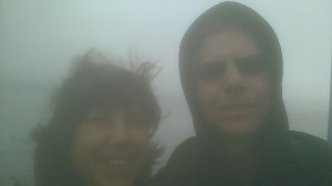 Sherry and Bob in foggy Canada
