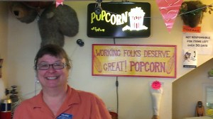 Valerie at Uncle Bob's Popcorn