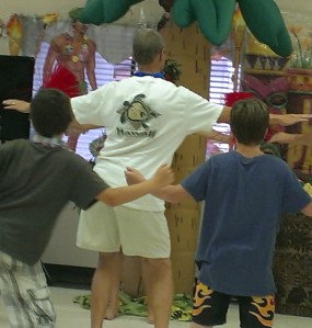 Bob shakin' bootie at Luau