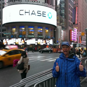 Bob at Times Square in NYC