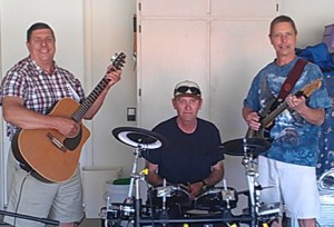 Terry, Harry, and Bob in their Garage Band