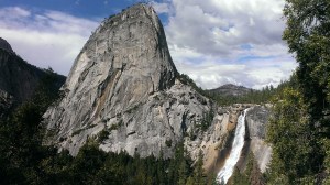 Hiked up and across the top of Nevada Fall. View is from the other side of the canyon while on my way down. Pretty much followed the crack in the side of the mountain hiking up.