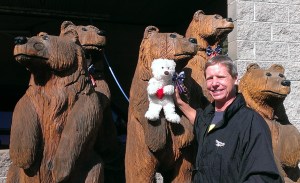 Bob with Louie and his bear buddies